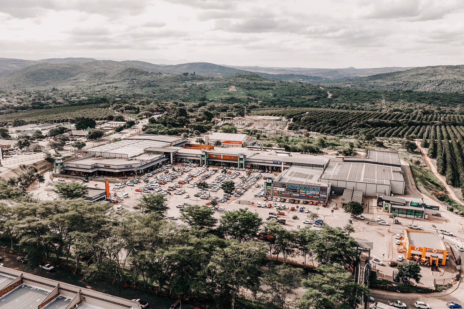 Hazyview Junction from the air